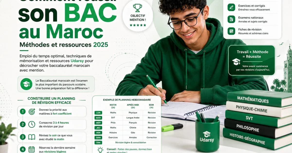 Comment réussir son BAC au Maroc — Méthodes et ressources 2025
