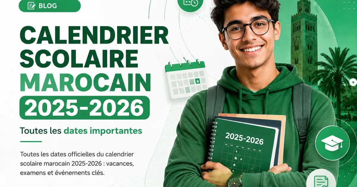 Calendrier scolaire marocain 2025-2026 — Toutes les dates importantes